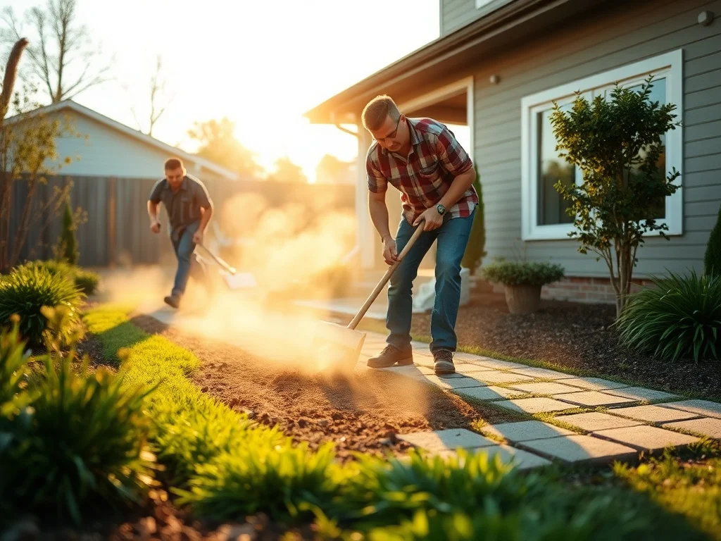 Landscaping Contractors on a job site